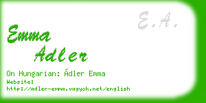 emma adler business card