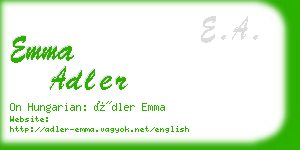 emma adler business card